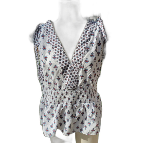 Ann Taylor sleeveless ruched blouse - Picture 3 of 7